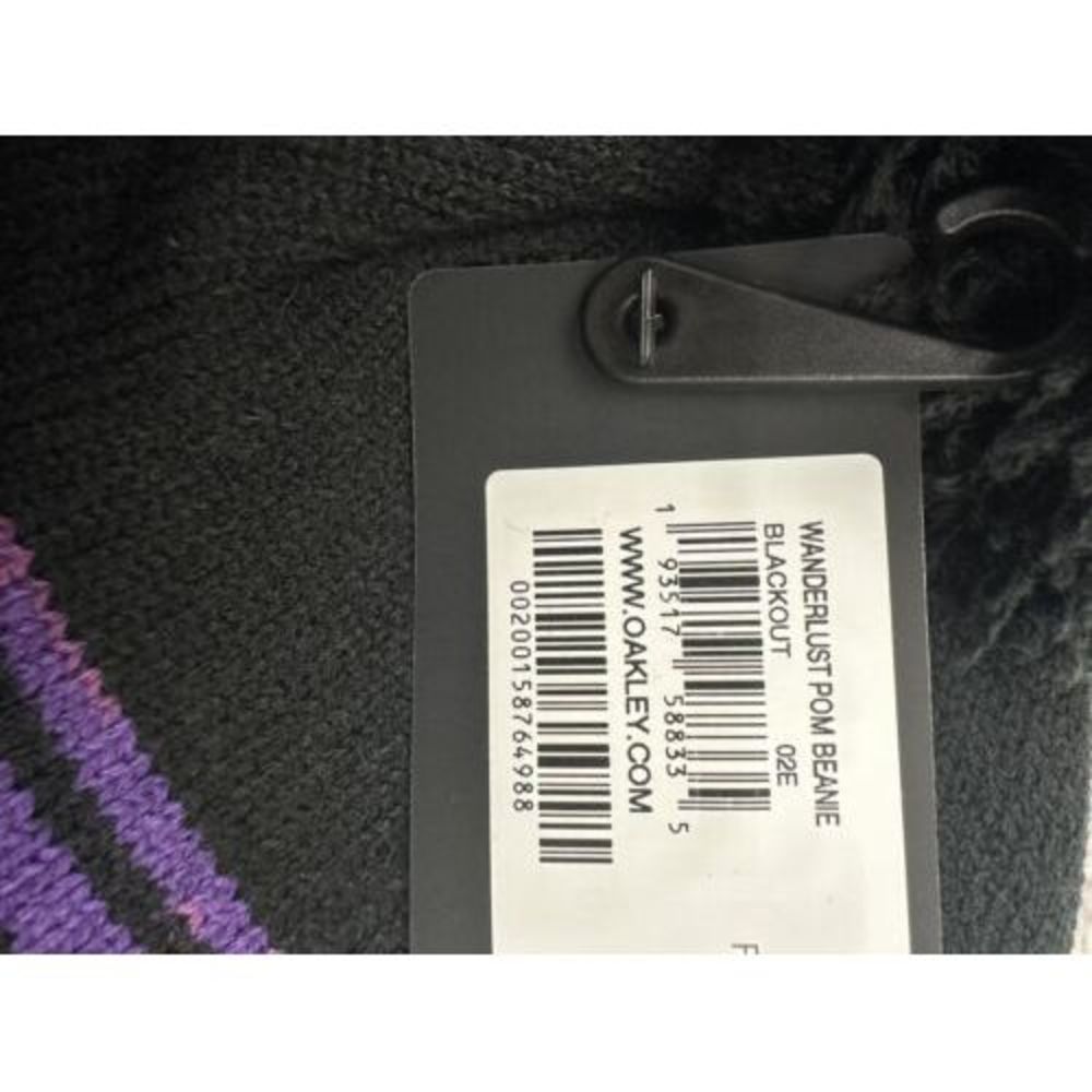New Oakley Factory Cuff Adult Blackout Beanie Purple Oakley Decal Winter Ski Hat - Picture 7 of 7